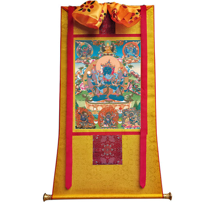 Guhyasamaja Thangka - Giclee Printed and Hand Framed Tibetan Art - 120cm height - gandhanra tibetan thangka art