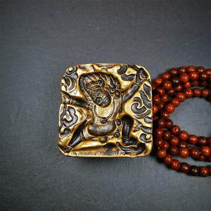 Old Vajrapani Tsa Tsa Mold 2.36“ - Tibetan tsa tsa mold, front view