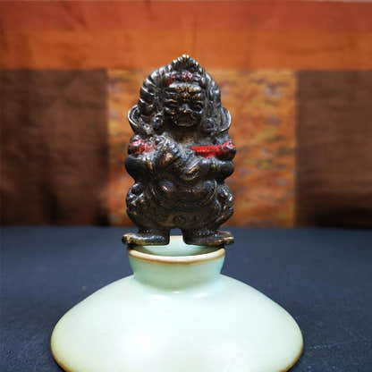 Panjaranata Mahakala Statue 2.28" - Tibetan Buddhist statue, view 5