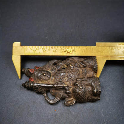 Vaisravana 3.0" - Tibetan Buddhist statue, size reference