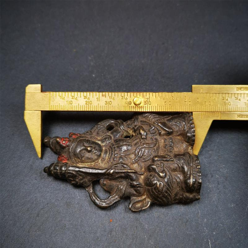 Vaisravana 3.0" - Tibetan Buddhist statue, size reference