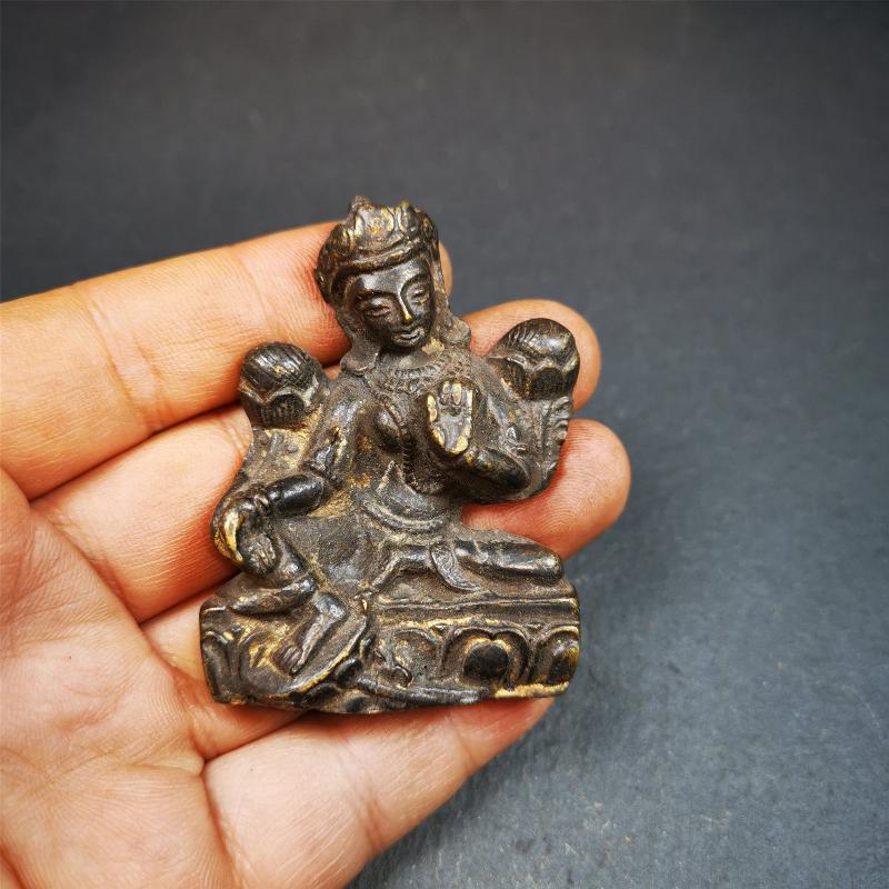 Green Tara 2.44" - Tibetan Buddhist statue, view 9