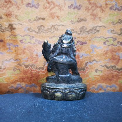 This green tara statue was collected from Samye Monastray, the first monastery in Tibet,and important Nyingma monsatery. It's an old-fashioned green tara statue,about 60 years old,made of copper and painted with mineral pigments. Green Tara is associated with enlightened activity and active compassion, and is the manifestation from which all her other forms emanate.