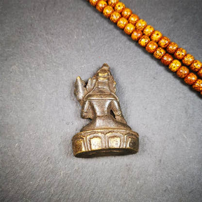 Green Tara 2.28" - Tibetan Buddhist statue, view 4