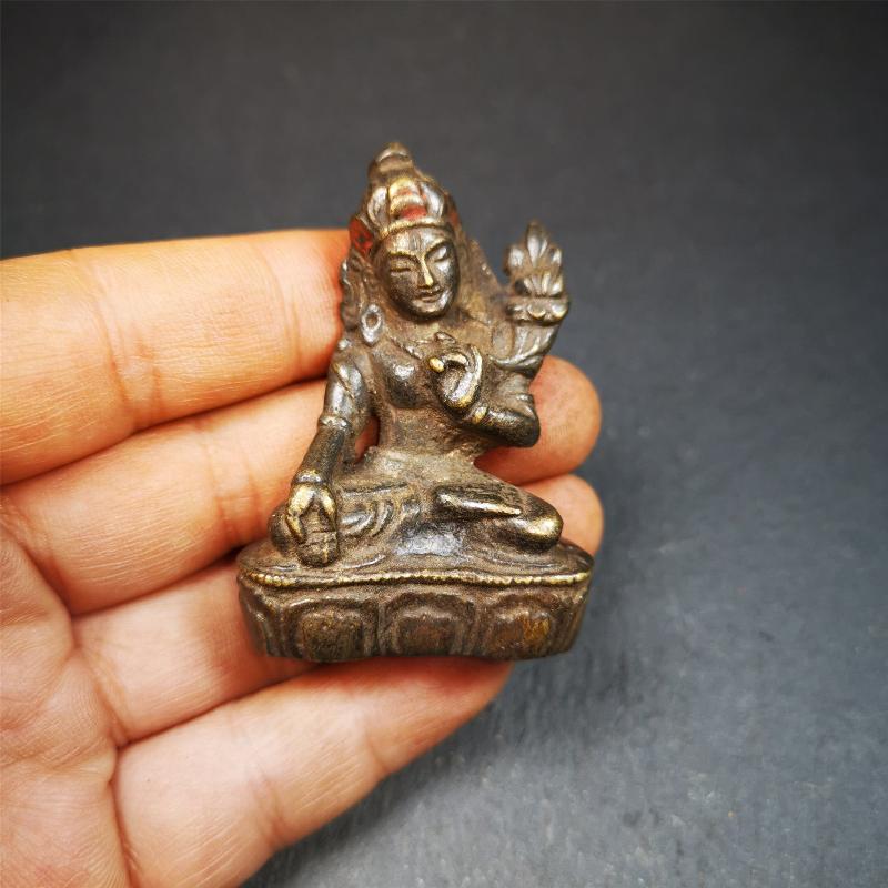 Green Tara 2.28" - Tibetan Buddhist statue, view 7