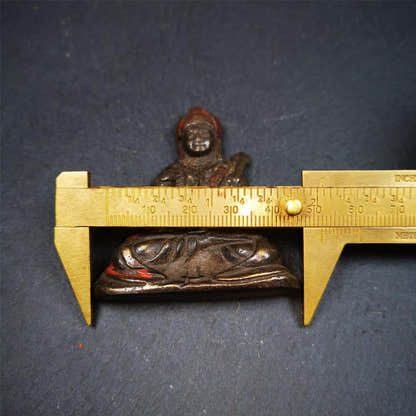Guru Rinpoche 2.36" - Tibetan Buddhist art, view 9