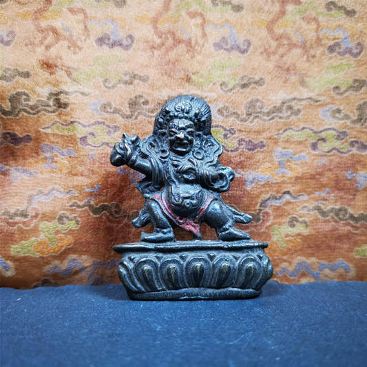 Vajrapani 2.52" - Tibetan Buddhist statue, front view