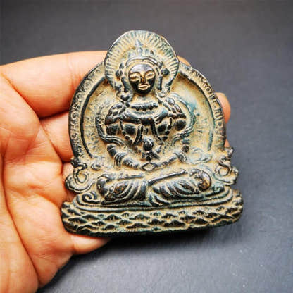 Amitayus Statue 3.1" - Tibetan Buddhist statue, view 5