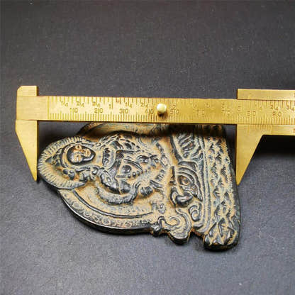 Amitayus Statue 3.1" - Tibetan Buddhist statue, size reference