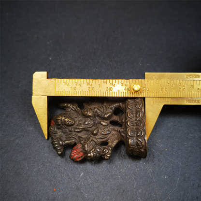 Dorje Legpa,Vajra Sadhu 1.97" - Tibetan Buddhist statue, size reference
