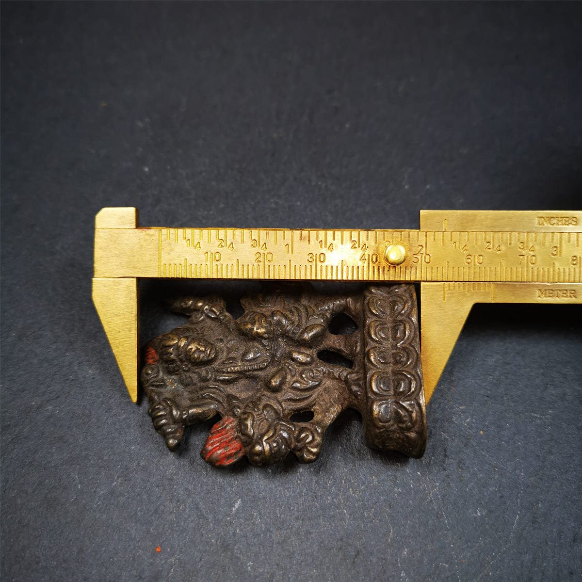 Dorje Legpa,Vajra Sadhu 1.97" - Tibetan Buddhist statue, size reference