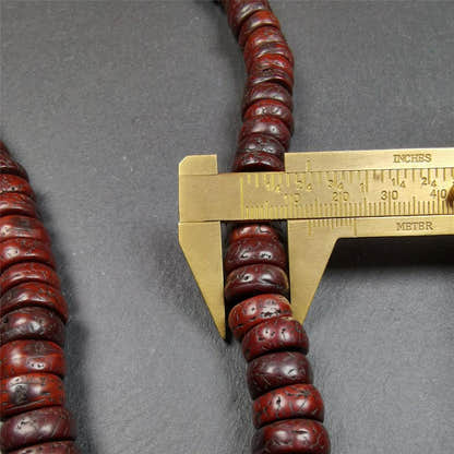 Old Bodhi Seed Mala 0.5" - Tibetan Buddhist mala beads, view 10