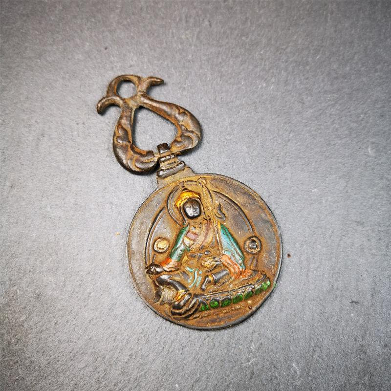 Guru Rinpoche Melong 1.89" - Tibetan Buddhist art, view 8