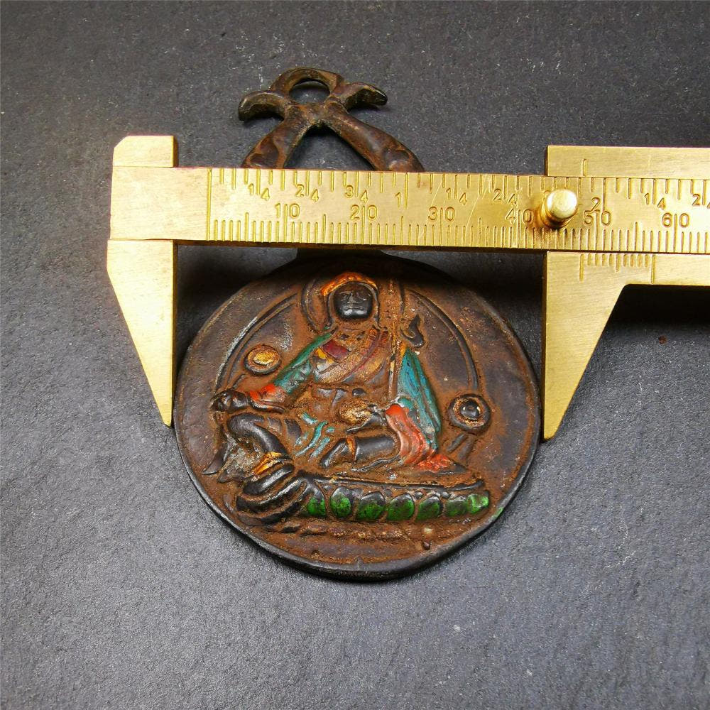 Guru Rinpoche Melong 1.89" - Tibetan Buddhist art, view 9