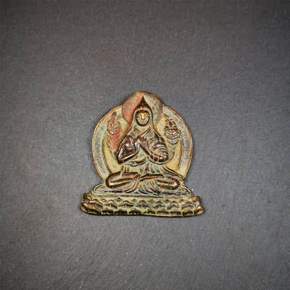 Je Tsongkhapa Statue 2.83" - Tibetan Buddhist statue, view 7