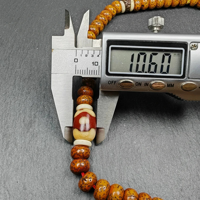 Old 8+mm 108 Lotus Seed Mala Necklace