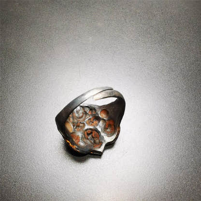 Gold Garuda Ring 0.94" - Tibetan Buddhist garuda amulet, view 11
