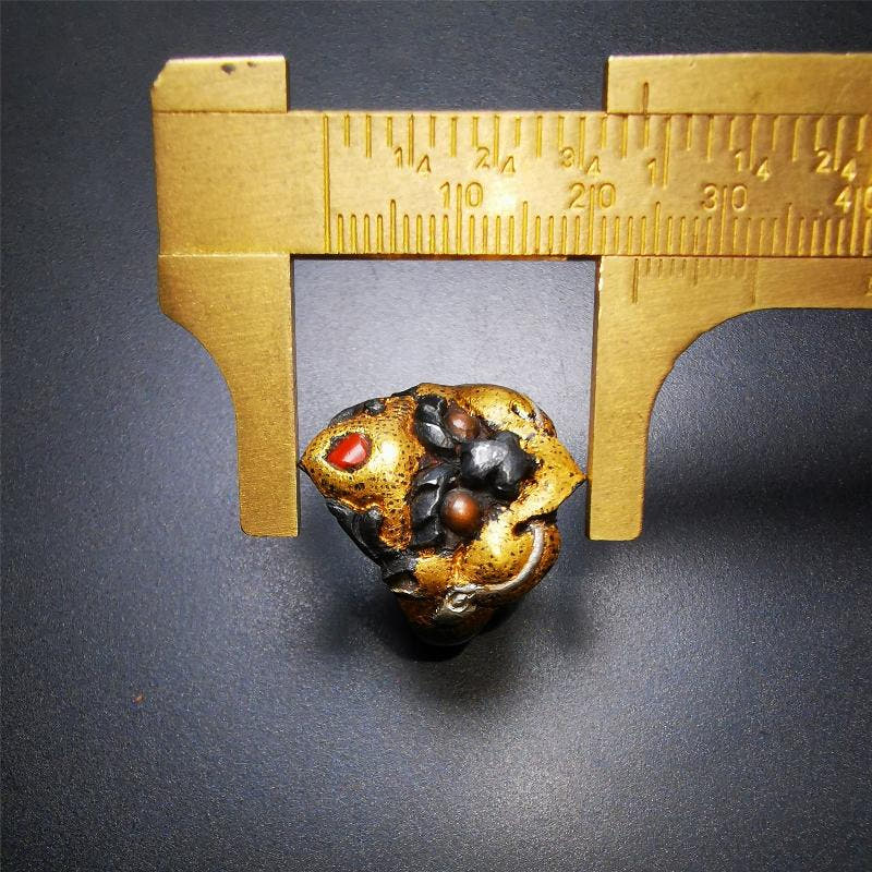 Gold Garuda Ring 0.94" - Tibetan Buddhist garuda amulet, view 13