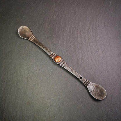Large Size Offering Spoon 7.5" - Tibetan Buddhist art, view 5