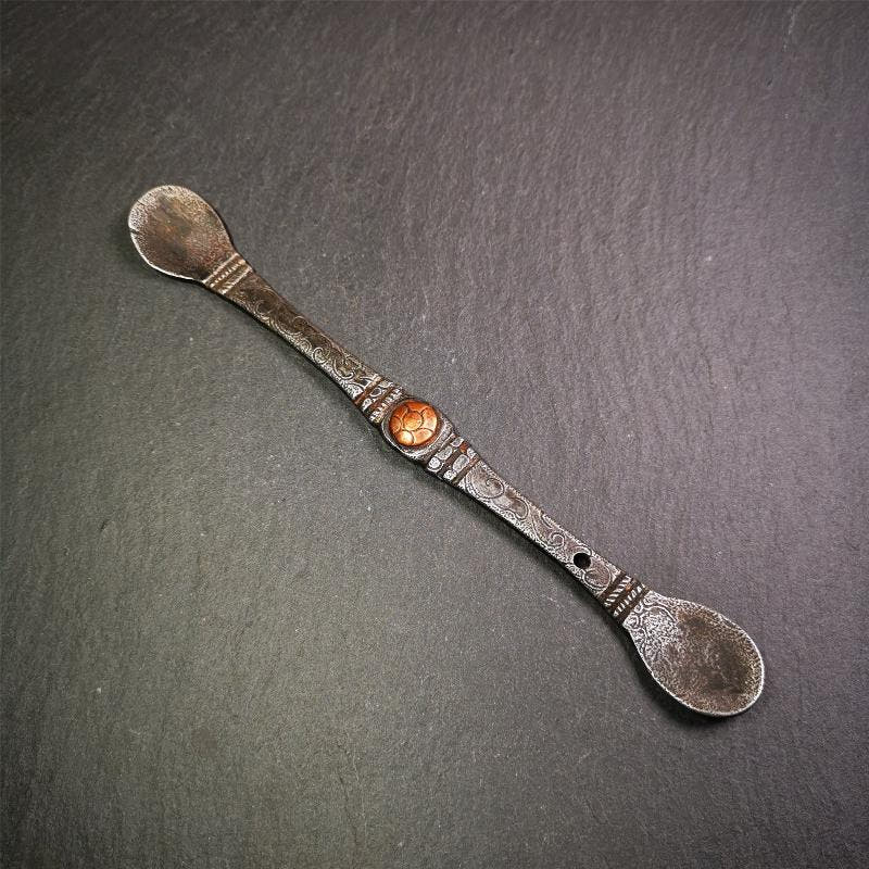 Large Size Offering Spoon 7.5" - Tibetan Buddhist art, view 5
