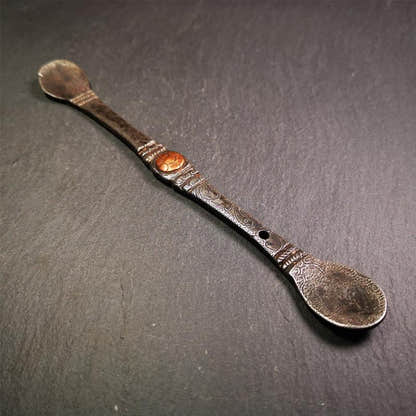 Large Size Offering Spoon 7.5" - Tibetan Buddhist art, view 6