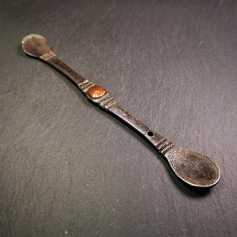 Large Size Offering Spoon 7.5" - Tibetan Buddhist art, view 6