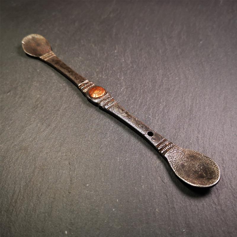 Large Size Offering Spoon 7.5" - Tibetan Buddhist art, view 6