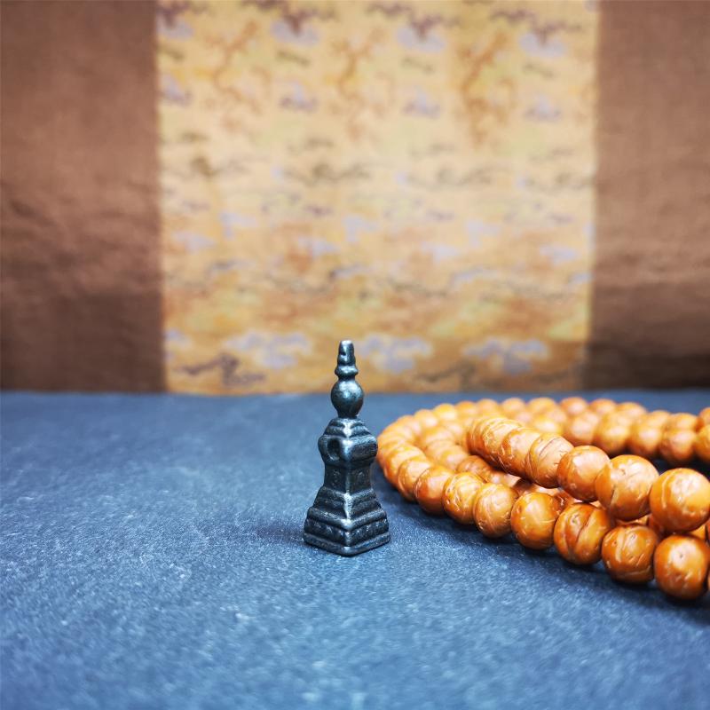 Stupa Amulet 1.22" - Tibetan Buddhist amulet, view 5
