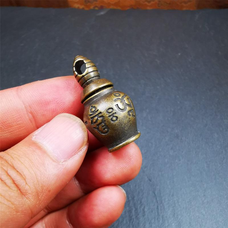 Stupa Gau Amulet 1.3" - Tibetan Buddhist amulet, view 5