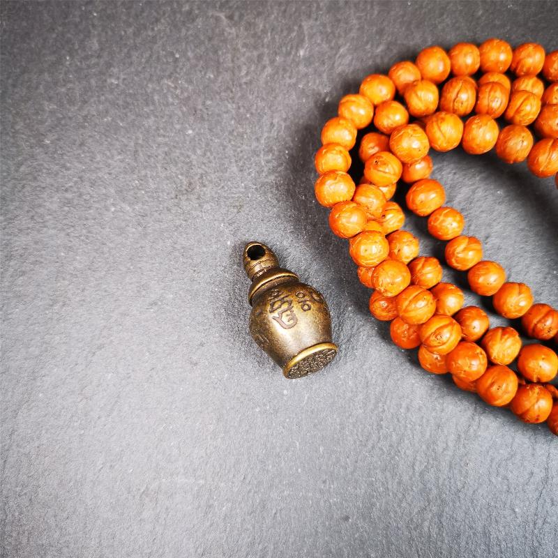 Stupa Gau Amulet 1.3" - Tibetan Buddhist amulet, view 8