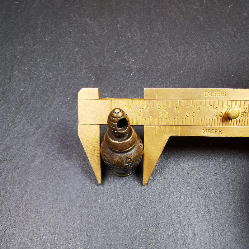 Stupa Gau Amulet 1.3" - Tibetan Buddhist amulet, size reference