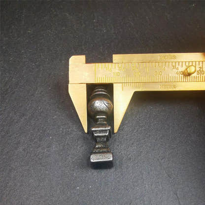 Stupa Amulet 2.16" - Tibetan Buddhist amulet, size reference