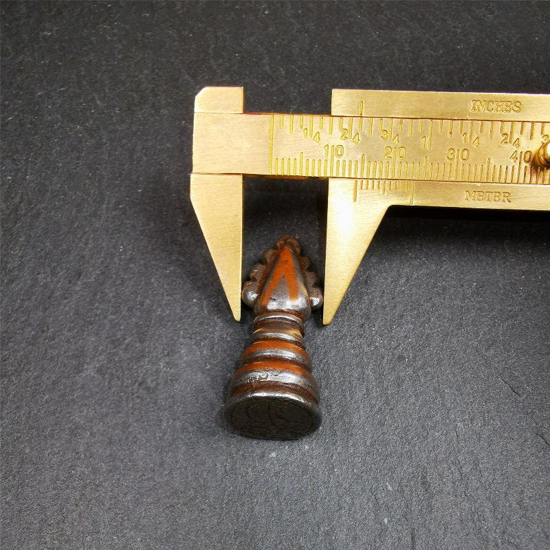 Mani Jewel Amulet 1.57" - Tibetan Buddhist amulet, view 10