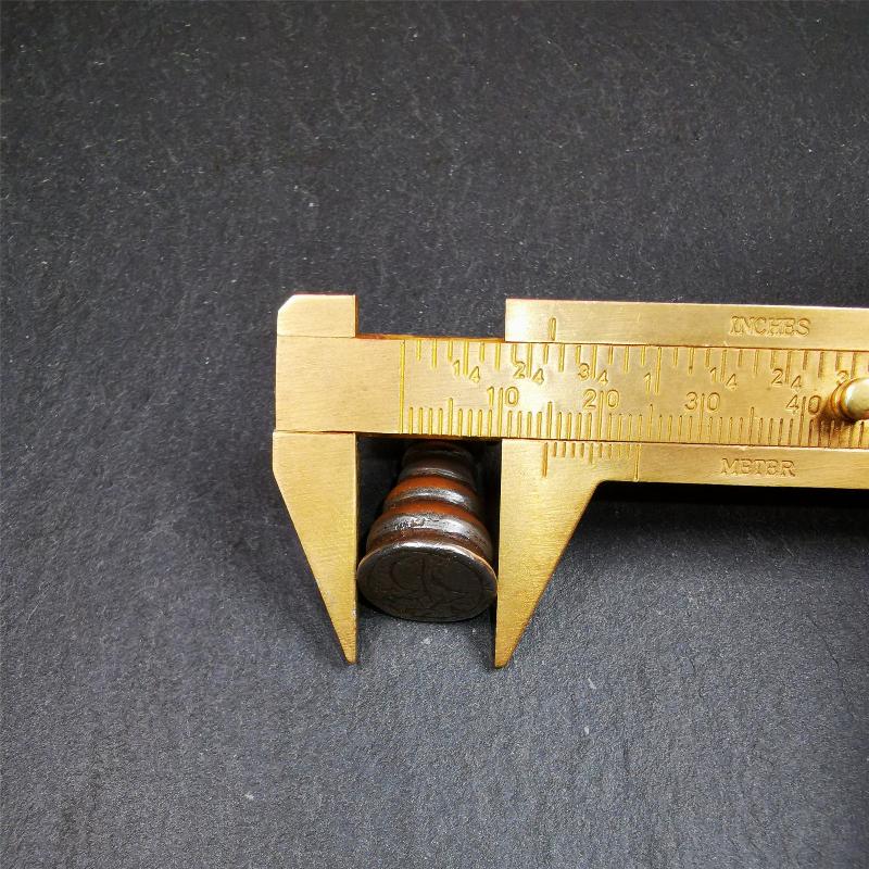 Mani Jewel Amulet 1.57" - Tibetan Buddhist amulet, size reference