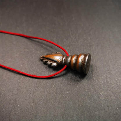 Mani Jewel Amulet 1.57" - Tibetan Buddhist amulet, view 4