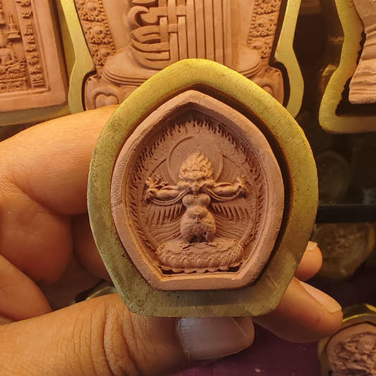 Garuda Tsa Tsa Mold - Tibetan tsa tsa mold, front view