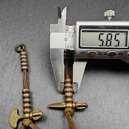 Gandhanra Handmade Tibetan Prayer Bead Counters: Cold Iron Inlaid Lima Brass Mala Accessories