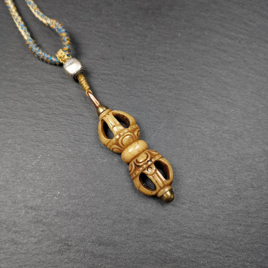 Kapala Leg Bone Vajra - Tibetan Buddhist vajra, front view