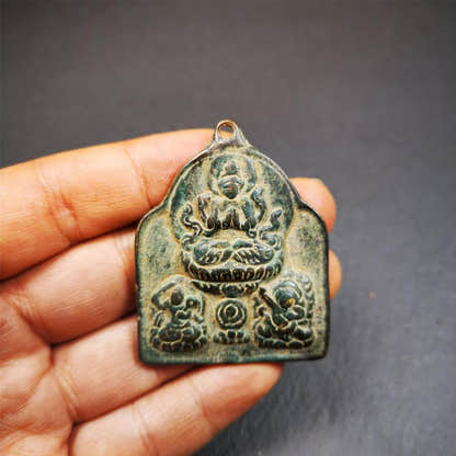 Three Great Bodhisattvas,Chenrezig,Manjushri,Vajrapani 2.12" - Tibetan Buddhist vajra, view 7