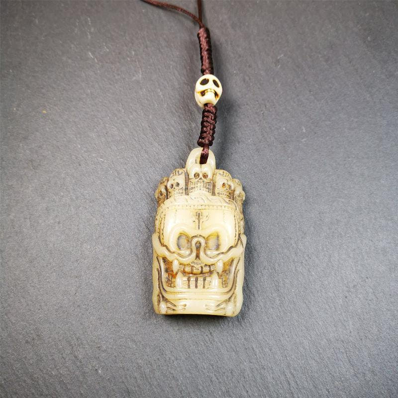 Skull Sitavana Amulet - 2.24" - Tibetan Buddhist amulet, view 6