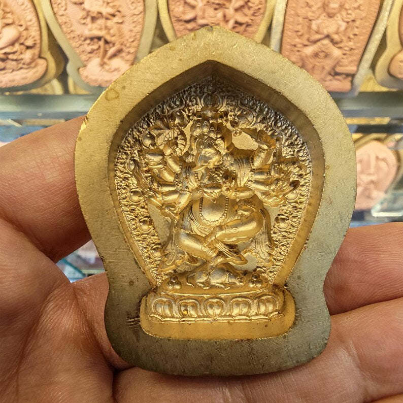 Ganesa / Tshogs Bdag Tsa Tsa Mold - 4.5cm Height: Tibetan Buddha Statue Maker for Ritual Sacred Art & Offering