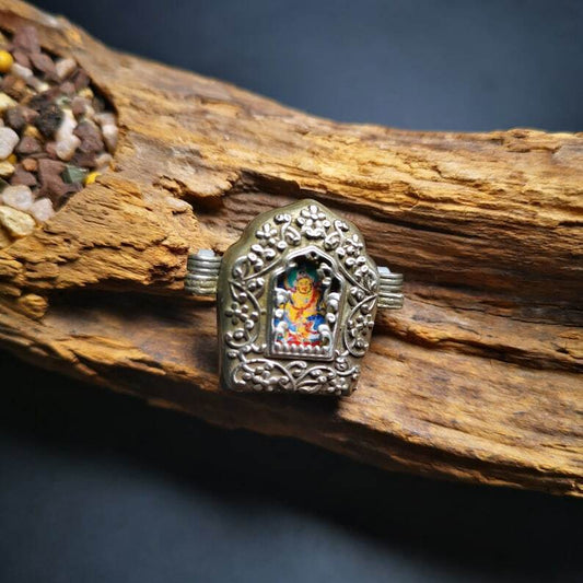 Gau Ghau Shrine, Yellow Jambhala Altar Amulet Pendant - Gandhanra-ART