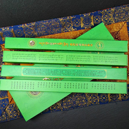 Green Tara Incense Pack - Traditional Tibetan Incense Sticks from Kathok Monastery - for Spiritual Practice, Relaxation, and Meditation
