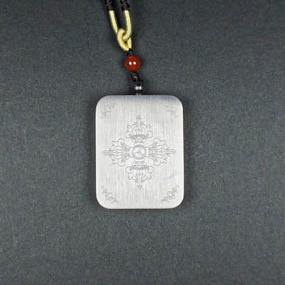 Hand-Painted Chenrezig Locket Thangka - Tibetan Gau Box Amulet - Tibetan thangka painting, view 6