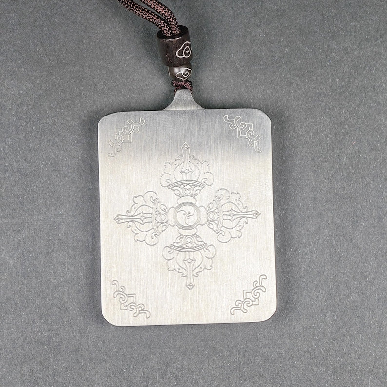 Hand-Painted Mahakala Locket Necklace – Tibetan Gau Amulet