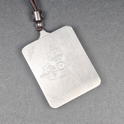 Hand-Painted Mahakala Locket Necklace – Tibetan Gau Amulet