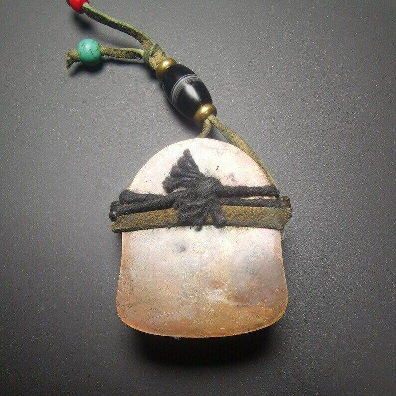 Gau Ghau Shrine, Altar Amulet Pendant - Tibetan Buddhist amulet, close-up detail
