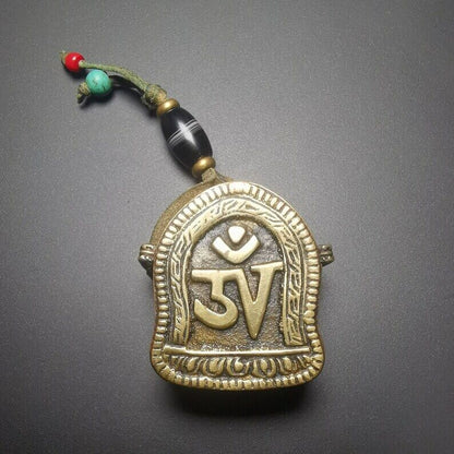 Handmade Gau Ghau Shrine, Mini Tibetan Buddhist Altar Amulet Pendant