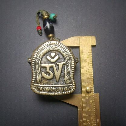 Handmade Gau Ghau Shrine, Mini Tibetan Buddhist Altar Amulet Pendant