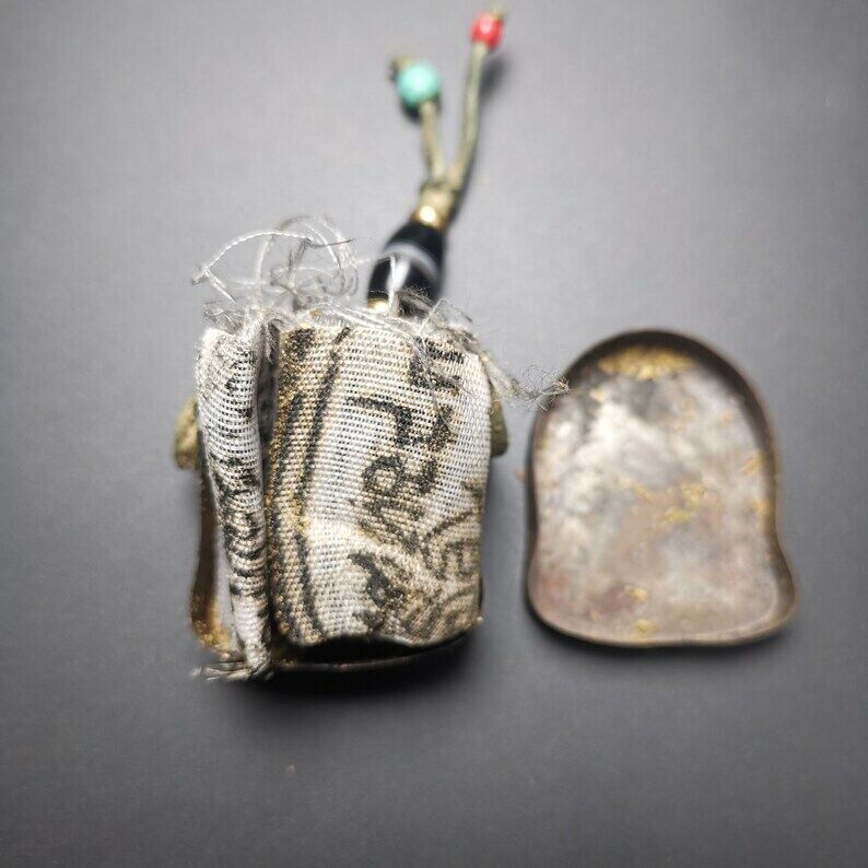 Handmade Gau Ghau Shrine, Mini Tibetan Buddhist Altar Amulet Pendant